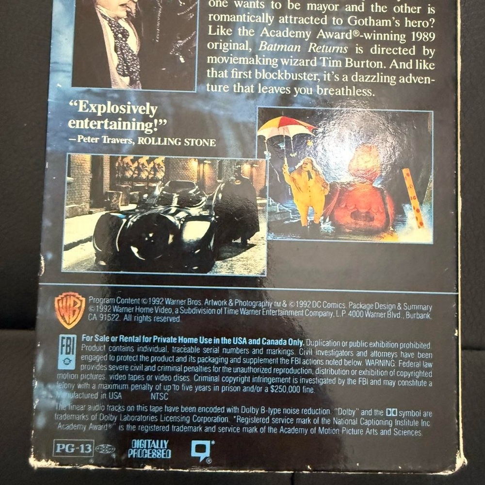 1992 Batman Returns VHS - Picture 5 of 5